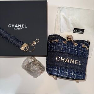 Chanel GWP Navy Blue Tweed Women's Bag